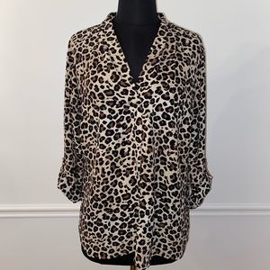 New York & Company Cheetah Blouse